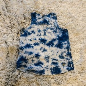 MICHAEL Michael Kors Tie Dye Tank Top Blue White